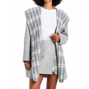 NEW SPLENDID eli reversible coat in grey check
